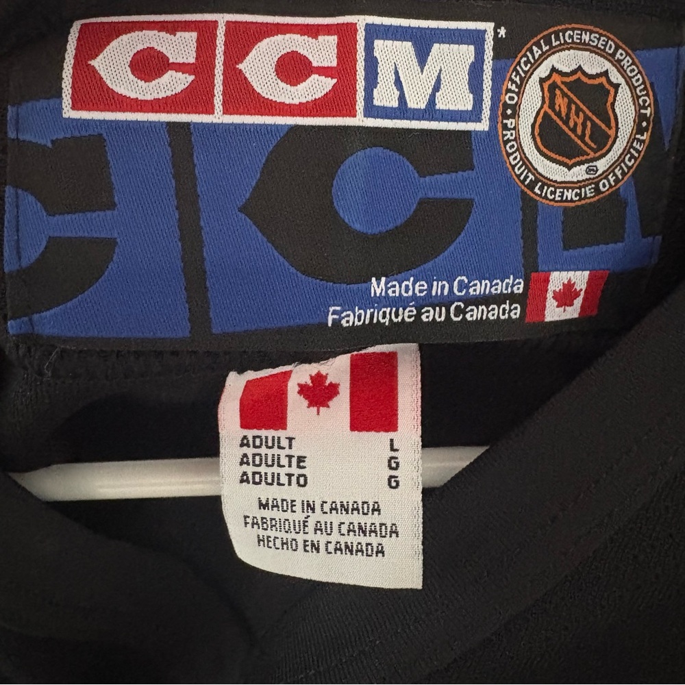 💚CCM Black Bruins Jersey with White Logo - Picture 6 of 7